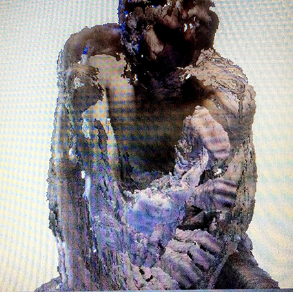 Interrupted 3D scan by artist Paul Coombs